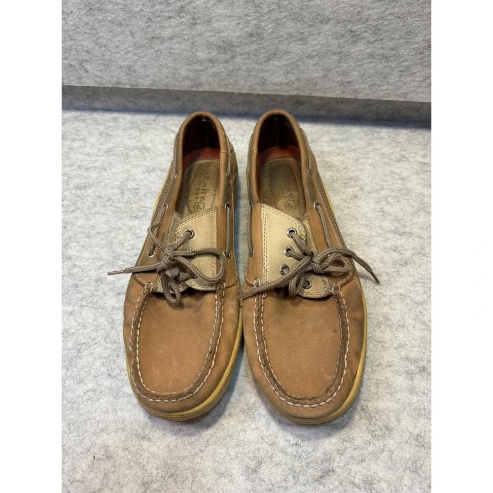 Sperry boat shoes size 11.5 beach casual brown leather loafer
